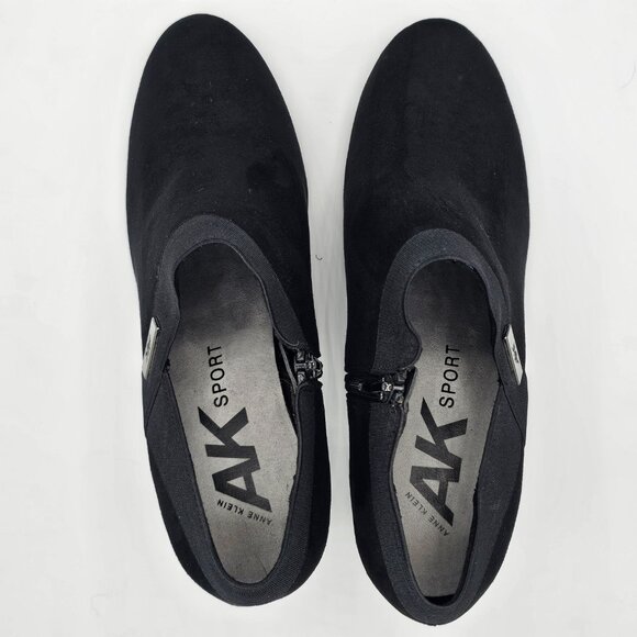Anne Klein AKSPORT Heeled Ankle Bootie| Black Faux Suede | Size 11 | NWOT - Picture 8 of 8